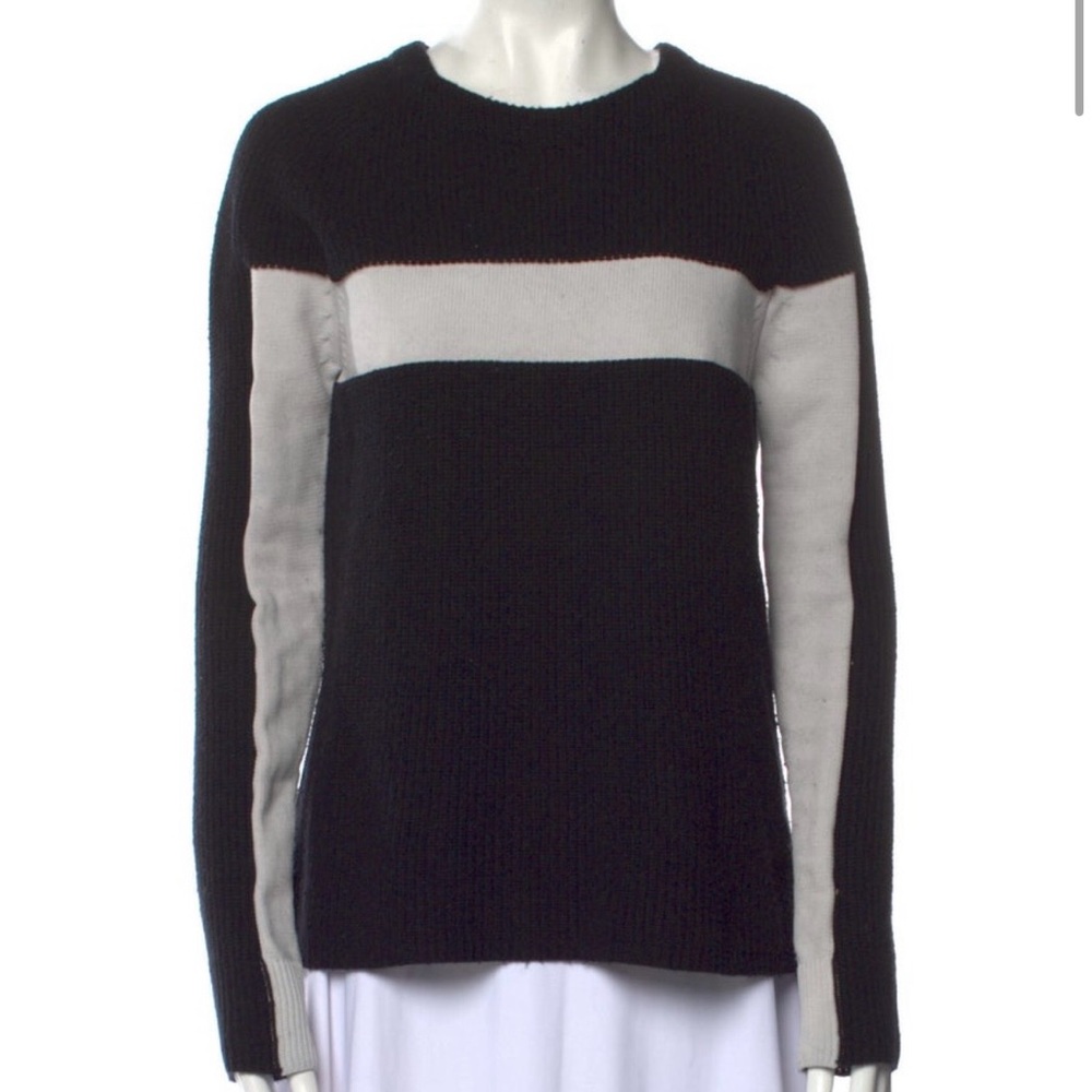 Alexander Wang Black and Gray Crew Neck Sweater